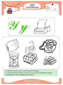 Çocuklar İçin Y Sesi Çalışma Sayfaları 